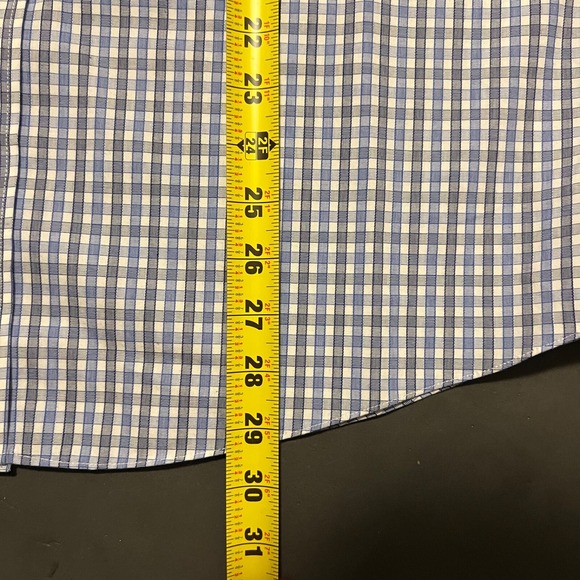 Untuckit Shirt Mens XL Blue Plaid Short Sleeve Button Up Dante Preppy Cotton - Picture 10 of 10